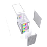 Корпус Powercase Mistral Micro C4W ARGB, Tempered Glass, 4x 120mm ARGB PWM Fan, белый, mATX  (CMMCW-A4)