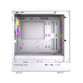 Корпус Powercase Mistral Micro C4W ARGB, Tempered Glass, 4x 120mm ARGB PWM Fan, белый, mATX  (CMMCW-A4)