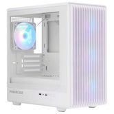 Корпус Powercase Mistral Micro C4W ARGB, Tempered Glass, 4x 120mm ARGB PWM Fan, белый, mATX  (CMMCW-A4)