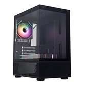Корпус 1STPLAYER MIKU Mi2-A ARGB Black / mATX / 3x120mm ARGB fans / Mi2-A-BK-2FC7R-1FC7