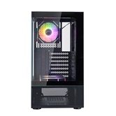 Корпус 1STPLAYER MIKU Mi7-A ARGB Black / ATX / 3x120mm ARGB fans / Mi7-A-BK-2FC7R-1FC7