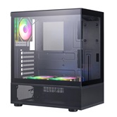 Корпус 1STPLAYER MIKU Mi7-A ARGB Black / ATX / 3x120mm ARGB fans / Mi7-A-BK-2FC7R-1FC7