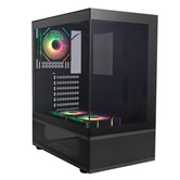 Корпус 1STPLAYER MIKU Mi7-A ARGB Black / ATX / 3x120mm ARGB fans / Mi7-A-BK-2FC7R-1FC7