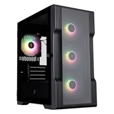 Корпус 1STPLAYER TRILOBITE T3-G ARGB Black / mATX / 4x120mm ARGB fans / T3-G-BK-4F7