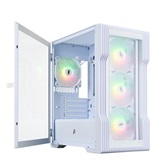 Корпус 1STPLAYER TRILOBITE T3-G ARGB White / mATX / 4x120mm ARGB fans / T3-G-WH-4F7-W