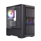 Корпус 1STPLAYER BULLET HUNTER H2 Black / mATX / 4x120mm FRGB fans / H2-BK-4F1