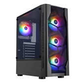 Корпус 1STPLAYER DK D4 Black / ATX / 4x120mm FRGB fans / D4-BK-4F1