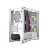 Корпус Powercase Mistral Micro X3W ARGB, Tempered Glass, 3x 120mm ARGB PWM Fan, белый, mATX  (CMMXW-A3)