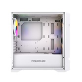 Корпус Powercase Mistral Micro X3W ARGB, Tempered Glass, 3x 120mm ARGB PWM Fan, белый, mATX  (CMMXW-A3)