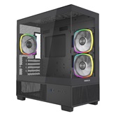 Корпус Powercase Vision Micro M3B, Tempered Glass, 3x 120mm ARGB PWM Fan, чёрный, mATX  (CVMMB-A3)