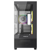 Корпус Powercase Vision Micro M3B, Tempered Glass, 3x 120mm ARGB PWM Fan, чёрный, mATX  (CVMMB-A3)