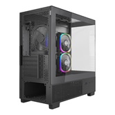 Корпус Powercase Vision Micro M3B, Tempered Glass, 3x 120mm ARGB PWM Fan, чёрный, mATX  (CVMMB-A3)