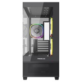 Корпус Powercase Vision Micro M3B, Tempered Glass, 3x 120mm ARGB PWM Fan, чёрный, mATX  (CVMMB-A3)