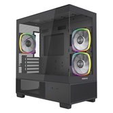 Корпус Powercase Vision Micro M3B, Tempered Glass, 3x 120mm ARGB PWM Fan, чёрный, mATX  (CVMMB-A3)