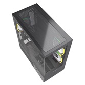 Корпус Powercase Vision Micro M3B, Tempered Glass, 3x 120mm ARGB PWM Fan, чёрный, mATX  (CVMMB-A3)