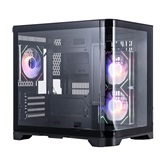 Корпус 1STPLAYER UVIEW UV5 ARGB Black / mATX / 3x120mm ARGB fans / UV5-BK-2FC7R-1FC7