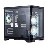 Корпус 1STPLAYER UVIEW UV5 ARGB Black / mATX / 3x120mm ARGB fans / UV5-BK-2FC7R-1FC7