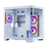 Корпус 1STPLAYER UVIEW UV5 ARGB White / mATX / 3x120mm ARGB fans / UV5-WH-2FC7R-W-1FC7-W