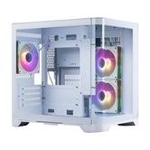 Корпус 1STPLAYER UVIEW UV5 ARGB White / mATX / 3x120mm ARGB fans / UV5-WH-2FC7R-W-1FC7-W