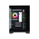 Корпус 1STPLAYER MEGAVIEW MV5-TP ARGB Black / mATX / 3x120mm ARGB fans / MV5-TP-BK-2FC7R-1FC7