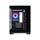 Корпус 1STPLAYER MEGAVIEW MV5-TP ARGB Black / mATX / 3x120mm ARGB fans / MV5-TP-BK-2FC7R-1FC7