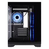 Корпус 1STPLAYER MEGAVIEW MV5-TP ARGB Black / mATX / 3x120mm ARGB fans / MV5-TP-BK-2FC7R-1FC7