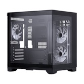 Корпус 1STPLAYER MEGAVIEW MV5-TP ARGB Black / mATX / 3x120mm ARGB fans / MV5-TP-BK-2FC7R-1FC7