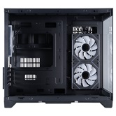 Корпус 1STPLAYER MEGAVIEW MV6-TP ARGB Black / mATX / 3x120mm ARGB fans / MV6-TP-BK-2FC7R-1FC7