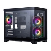 Корпус 1STPLAYER MEGAVIEW MV6-TP ARGB Black / mATX / 3x120mm ARGB fans / MV6-TP-BK-2FC7R-1FC7