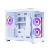 Корпус 1STPLAYER MEGAVIEW MV6-TP ARGB White / mATX / 3x120mm ARGB fans / MV6-TP-WH-2FC7R-W-1FC7-W