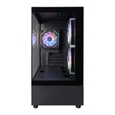 Корпус 1STPLAYER MIKU Mi5 ARGB Black / mATX / 3x120mm ARGB fans / Mi5-BK-2FC7R-1FC7