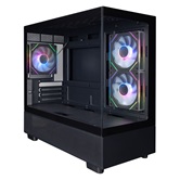 Корпус 1STPLAYER MIKU Mi5 ARGB Black / mATX / 3x120mm ARGB fans / Mi5-BK-2FC7R-1FC7