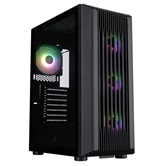 Корпус 1STPLAYER BULLET HUNTER H6 ARGB Black / ATX / 4x120mm ARGB fans / H6-BK-4F7