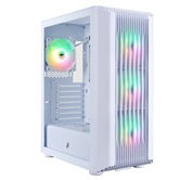Корпус 1STPLAYER BULLET HUNTER H6 ARGB White / ATX / 4x120mm ARGB fans / H6-WH-4F7-W