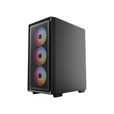 Корпус Powercase Mistral AY4B ARGB, Tempered Glass, 4x 120mm ARGB Fans, чёрный, ATX  (CMAYB-A4)