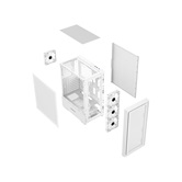 Корпус Powercase Mistral AY4W ARGB, Tempered Glass, 4x 120mm ARGB Fans, белый, ATX  (CMAYW-A4)