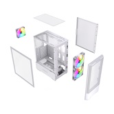Корпус Powercase Mistral AY3W ARGB, Tempered Glass, 2x 140mm +1x 120mm ARGB Fans, белый, ATX  (CMAYW-A3)