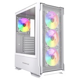 Корпус Powercase Mistral AZ4W ARGB, Tempered Glass, 4x 120mm ARGB Fans, белый, ATX  (CMAZW-A4)
