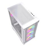 Корпус Powercase Mistral AZ4W ARGB, Tempered Glass, 4x 120mm ARGB Fans, белый, ATX  (CMAZW-A4)