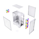 Корпус Powercase Mistral AZ4W ARGB, Tempered Glass, 4x 120mm ARGB Fans, белый, ATX  (CMAZW-A4)