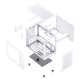 Корпус JONSBO C6 MAX White, mini-ITX, mATX, белый