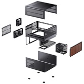 Корпус JONSBO N5 Black, 3x120mm Fan, mini-ITX, mATX, ATX, E-ATX, черный