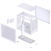 Корпус JONSBO D32 STD White, TG, mini-ITX, mATX, белый