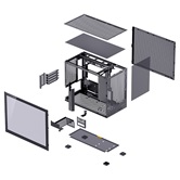 Корпус JONSBO D32 PRO Black, TG, mini-ITX, mATX, черный