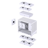 Корпус JONSBO D32 PRO White, TG, mini-ITX, mATX, белый