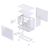 Корпус JONSBO D32 PRO White, TG, mini-ITX, mATX, белый