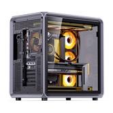 Корпус JONSBO Jonsplus BO400, TG (aquarium), mini-ITX, mATX, ATX, серый
