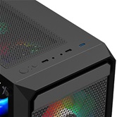 Корпус XASTRA  A303M 3FRGB Black mATX/Mesh/ tempered glass / 2x140mm + 1x120mm  FRGB fans/ A303M-2FC14F-1FC12F