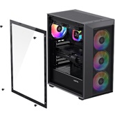 Корпус XASTRA  A406 4ARGB Black ATX/Mesh/ tempered glass / 4x120mm ARGB PWM fans/ A406-4FC12A