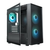 Корпус XASTRA  A305M 3ARGB Black mATX/Mesh/ tempered glass / 2x140mm + 1x120mm ARGB PWM fans/ Door/  A305M-2FC14A-1FC12A-D